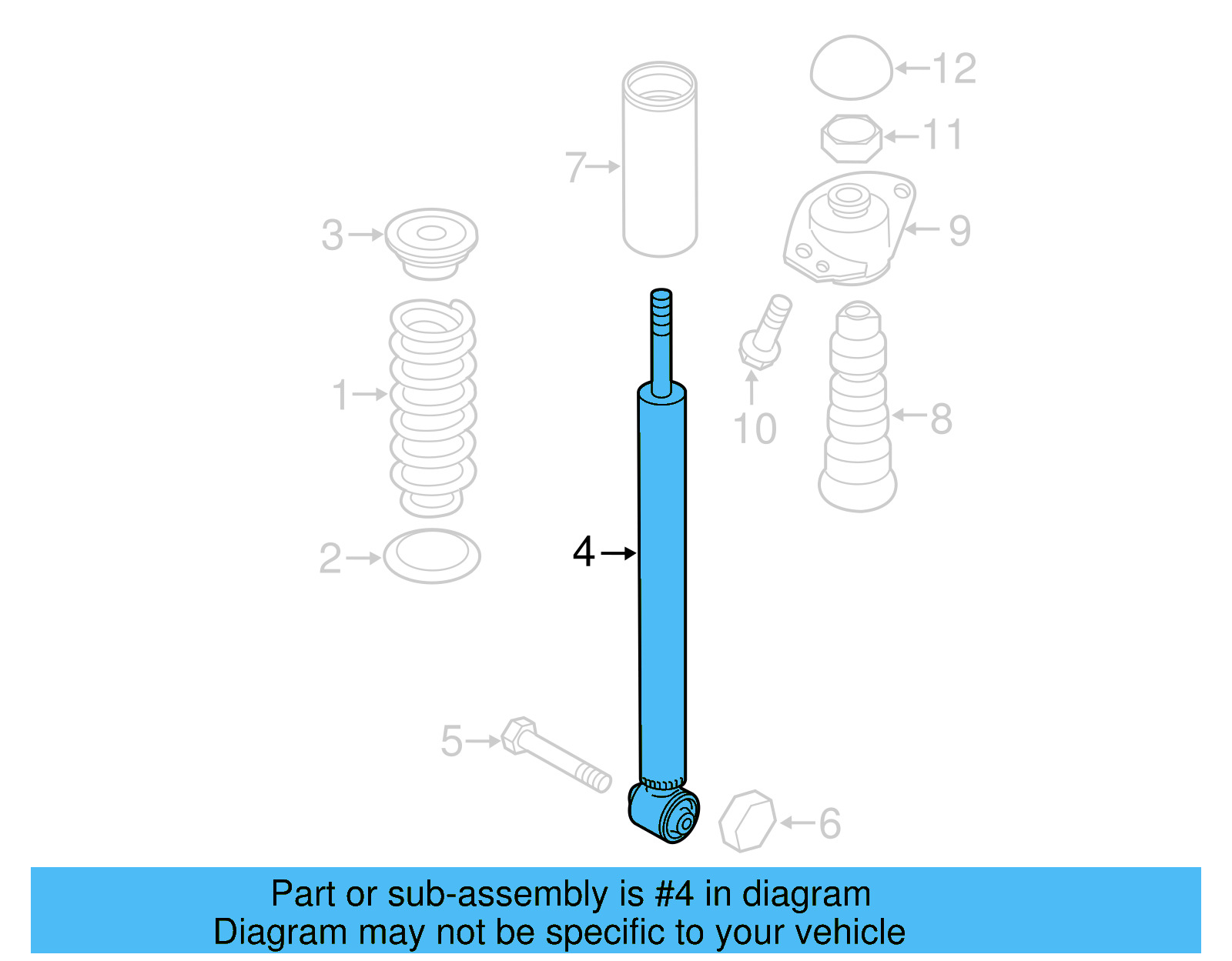 Suspension Shock Absorber 5C0-513-025-H - View 10