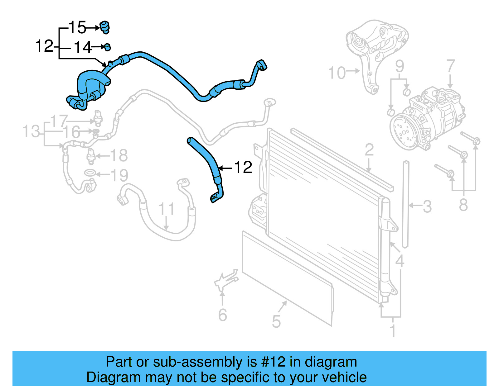 AC Hose 1K0-820-743-CE - View 6