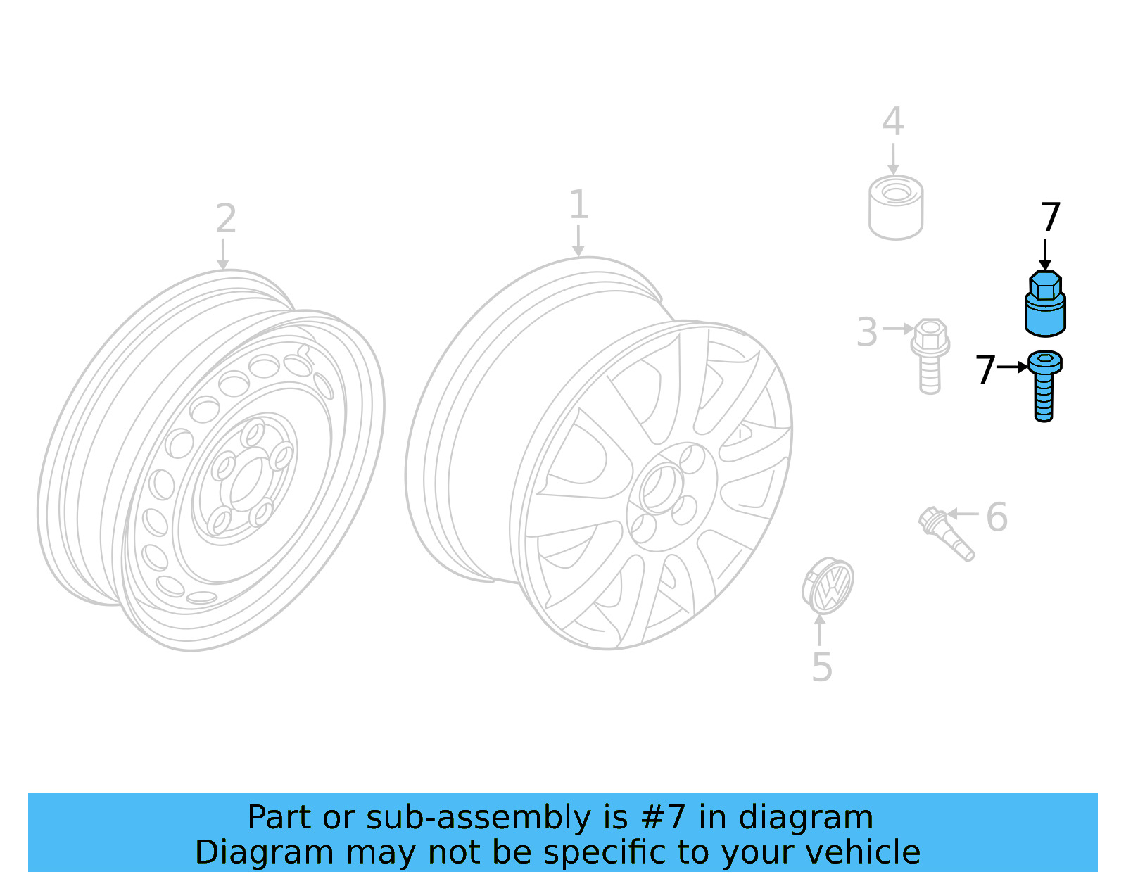 Lockable Wheel Bolt Set 3D0-698-137