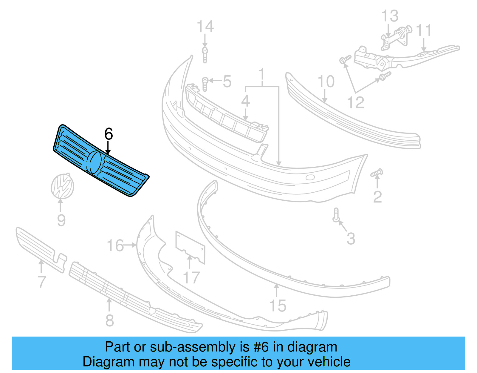 Grille 3B0-853-653-F-B41