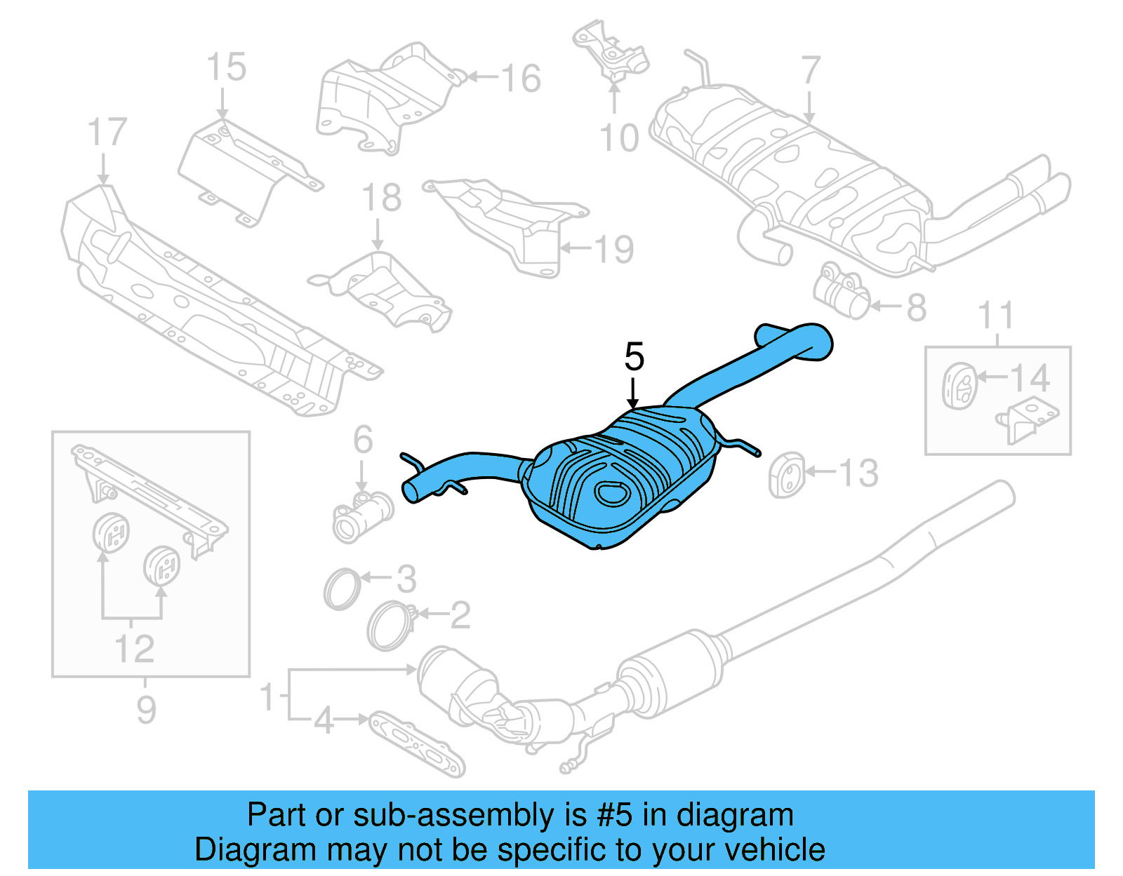 Front Muffler 5C3-253-209-Q - View 4