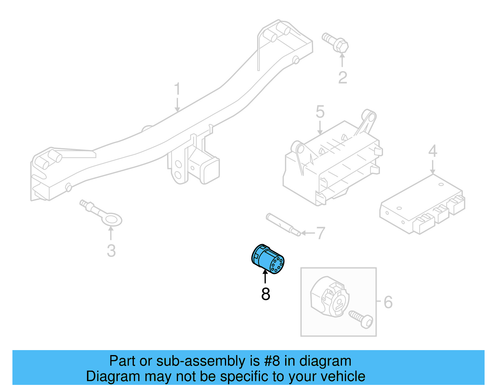 Trailer Brake Control Harness Connector 7H0-971-978 - View 4