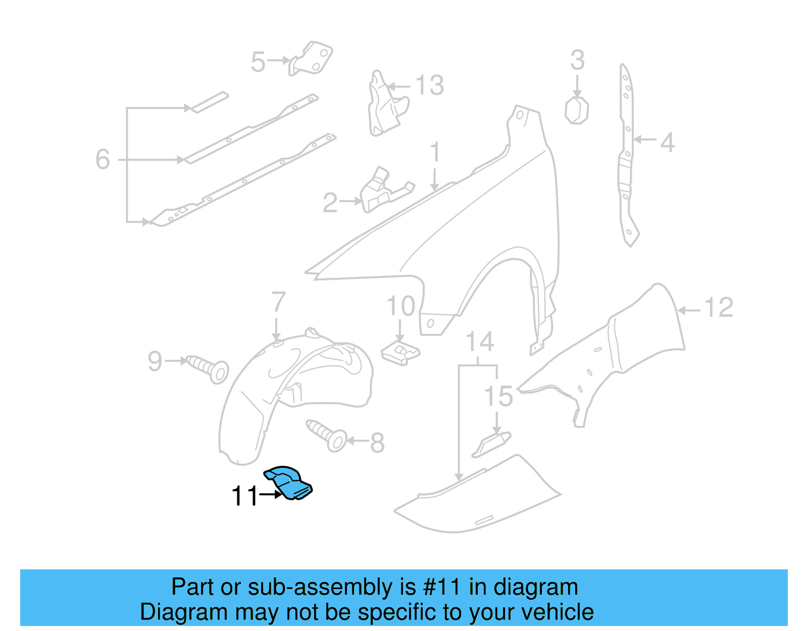 Radiator Support Side Panel 7L6-809-968 - View 5