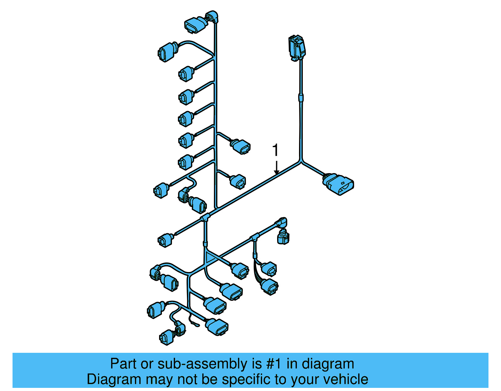Engine Harness 1C0-971-627-FL - View 7