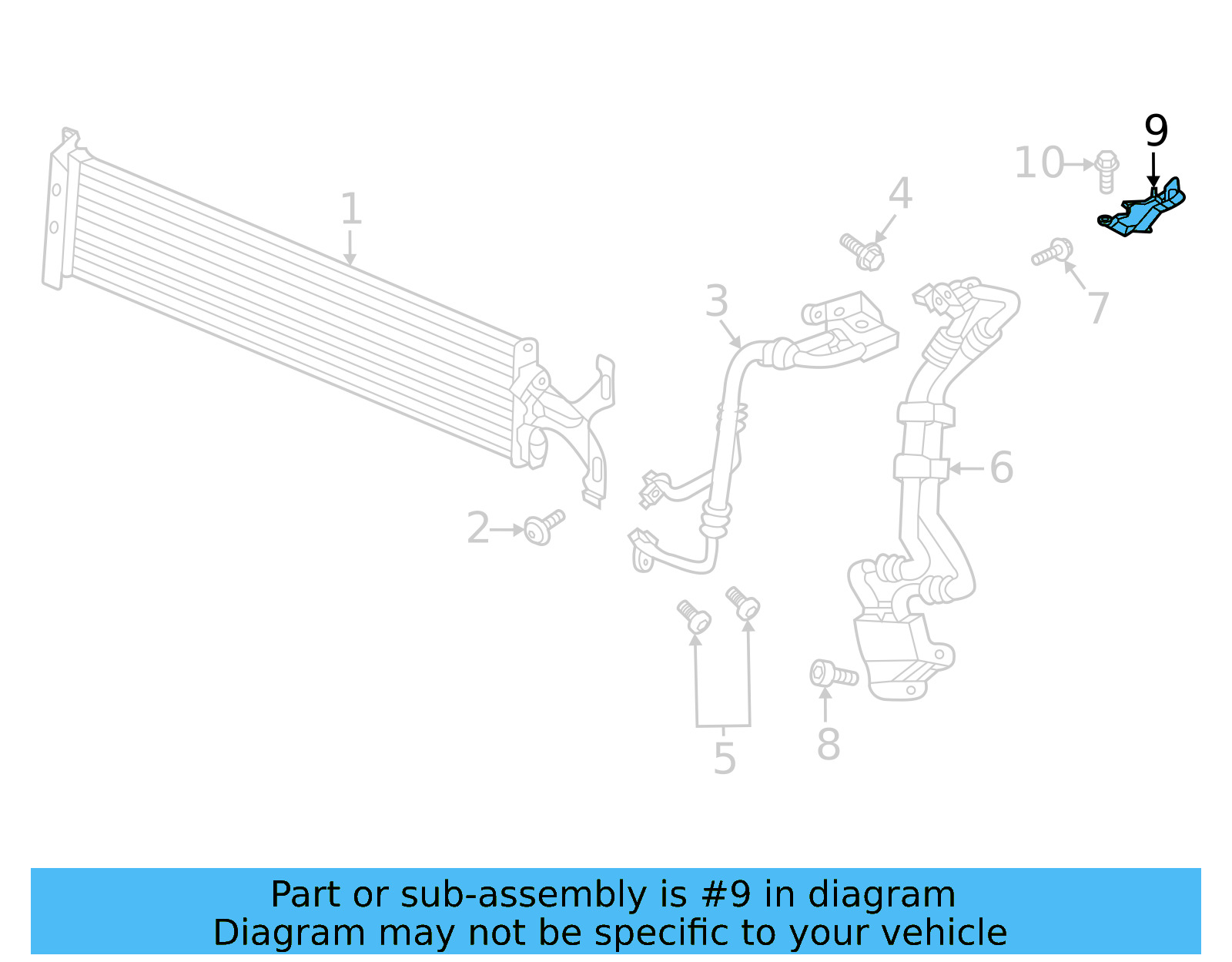 Automatic Transmission Oil Cooler Hose Adapter 09P-317-037-E - View 8