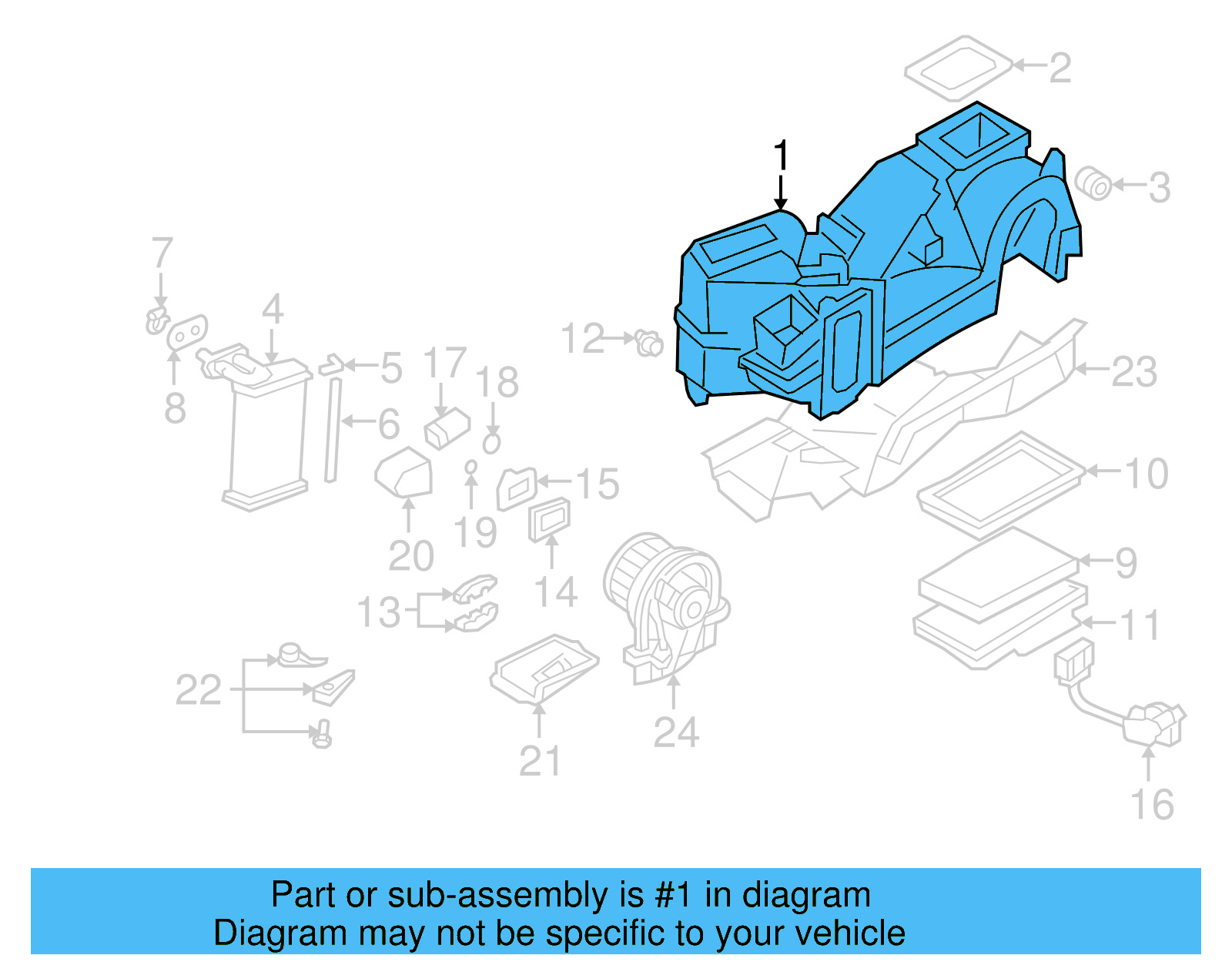 AC & Heater Case 1J1-820-007-D - View 2