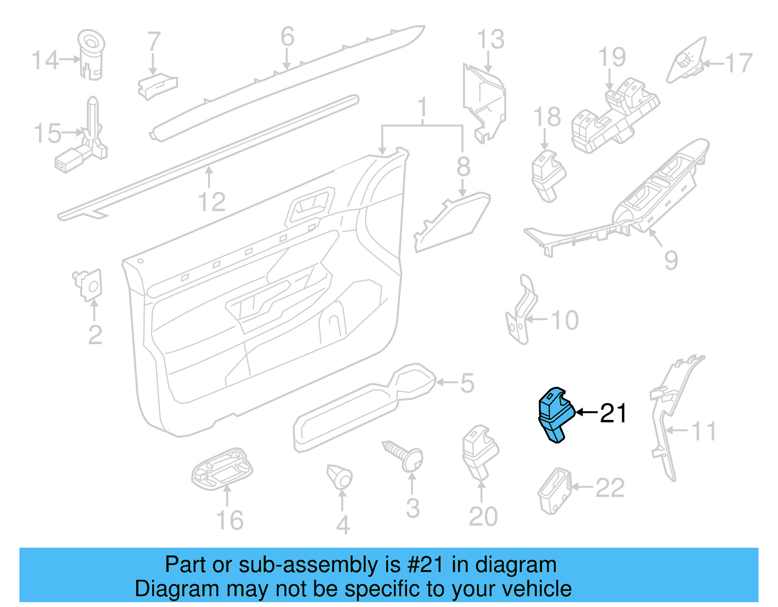 Trunk Lid Release Switch 5C6-959-831-REH - View 2