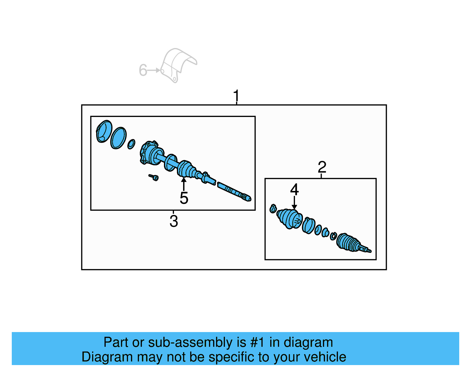 Axle Assembly 1J0-407-271-NH - View 4