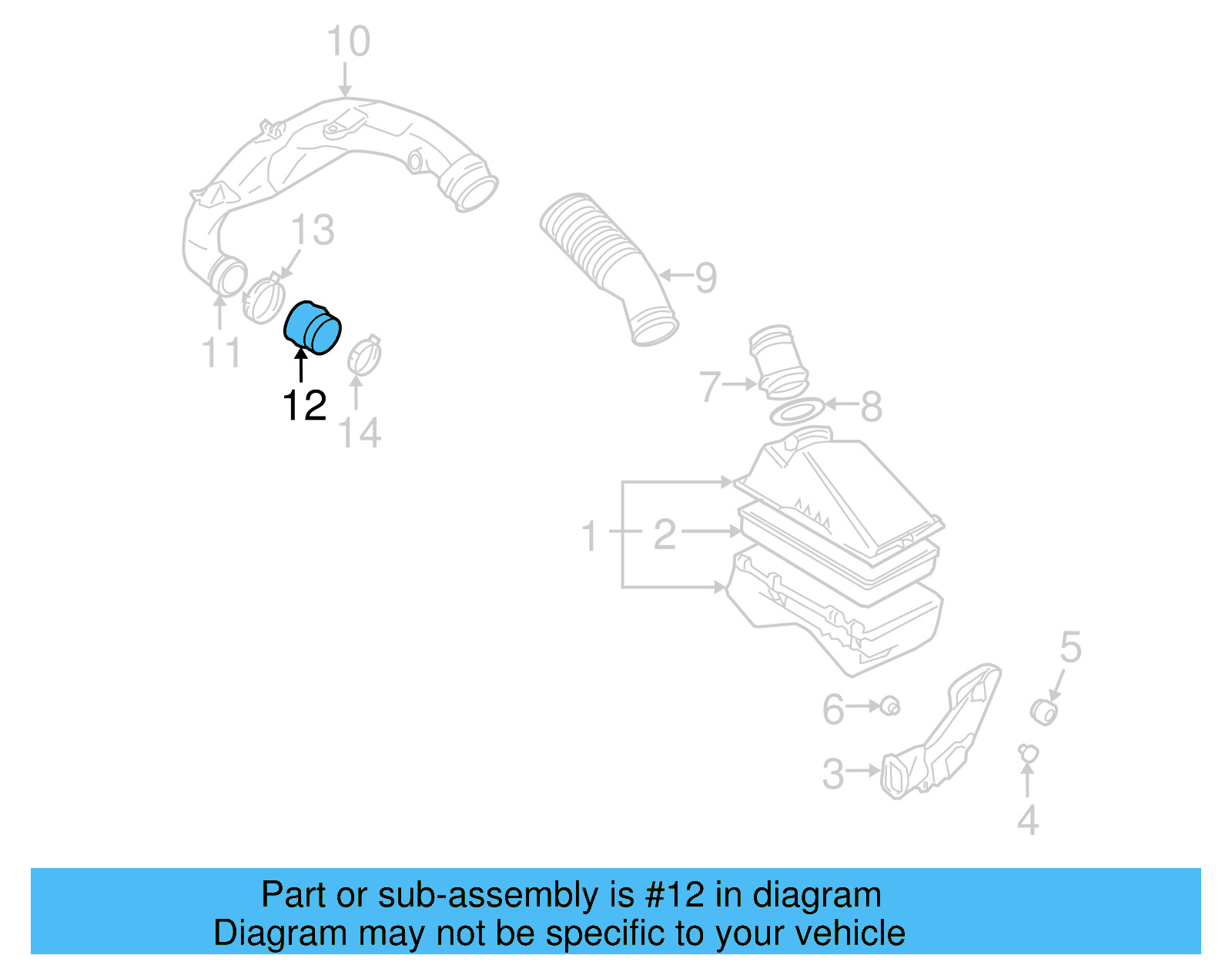 Intake Hose 1K0-129-627-B