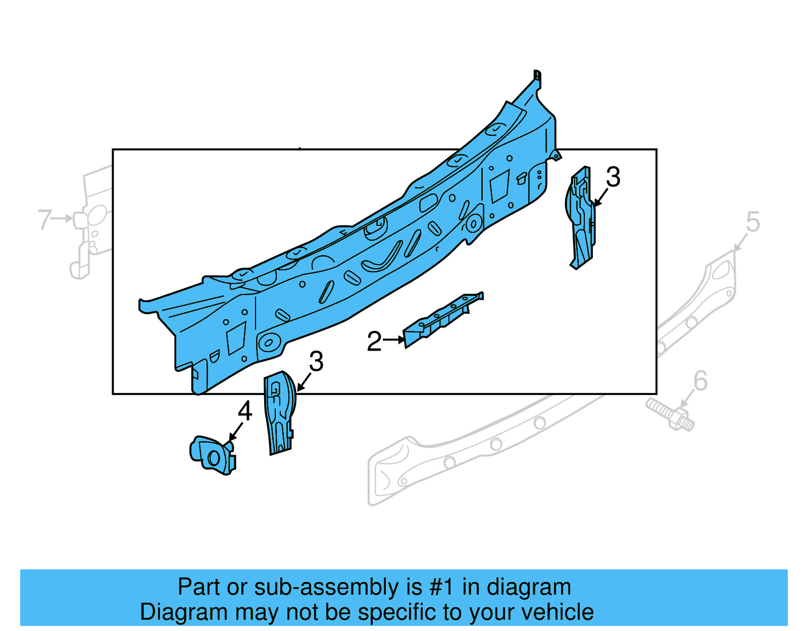 Rear Body Panel 5NL-813-301 - View 5
