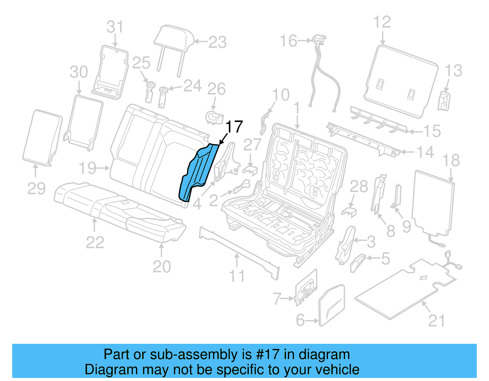 Seat Back Pad 3CN-885-775-F