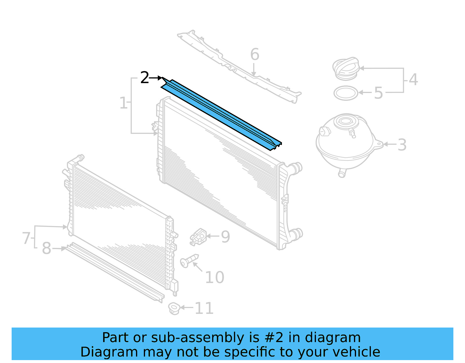 Radiator 5QM-121-251-AB - View 2