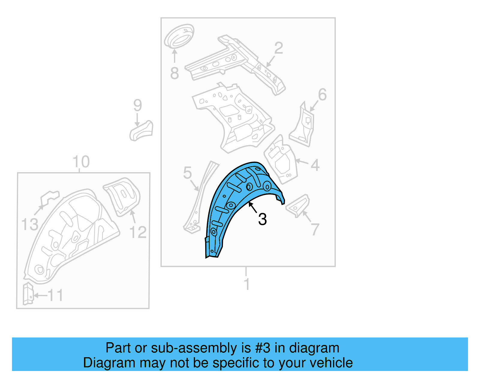 Outer Wheelhouse 5G6-809-411 - View 11