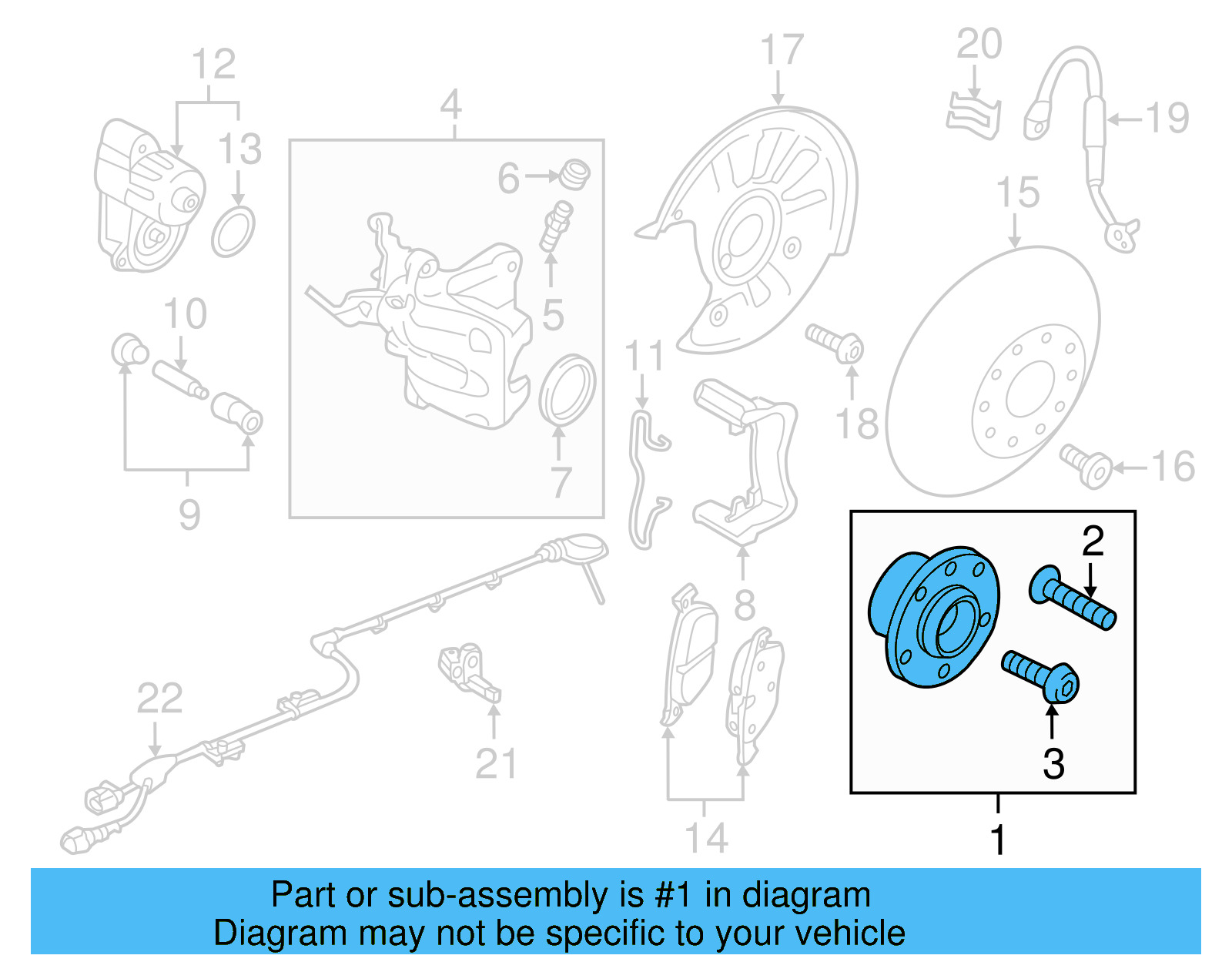 Hub & Bearing 8V0-598-625-B - View 15