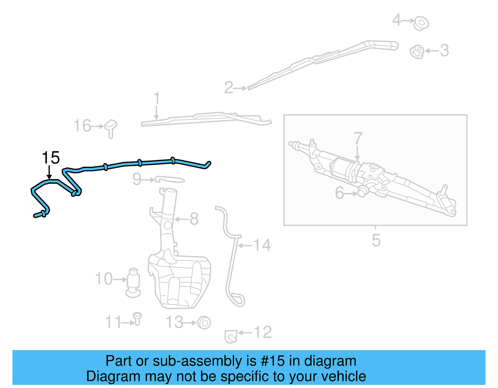 Washer Hose 7B0-955-350-B - View 2
