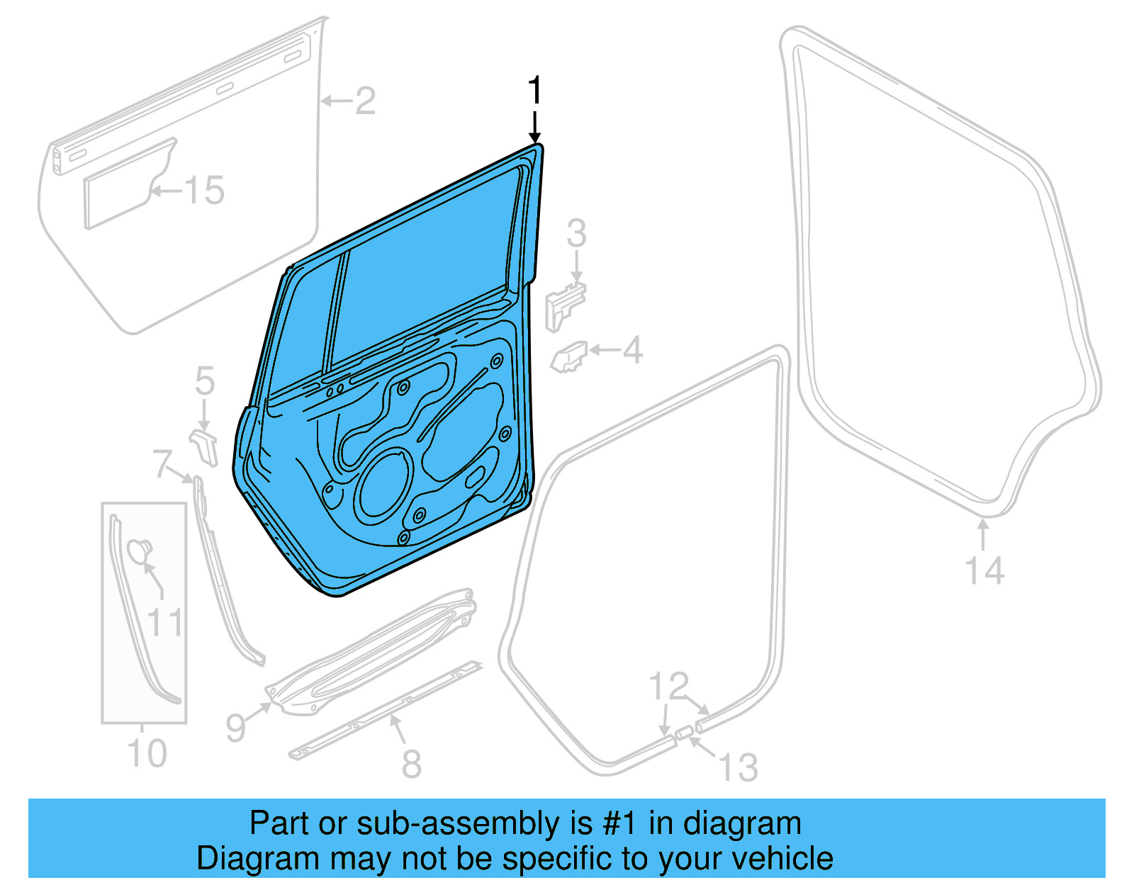 Door Frame Assembly 1K6-833-301-AA - View 5