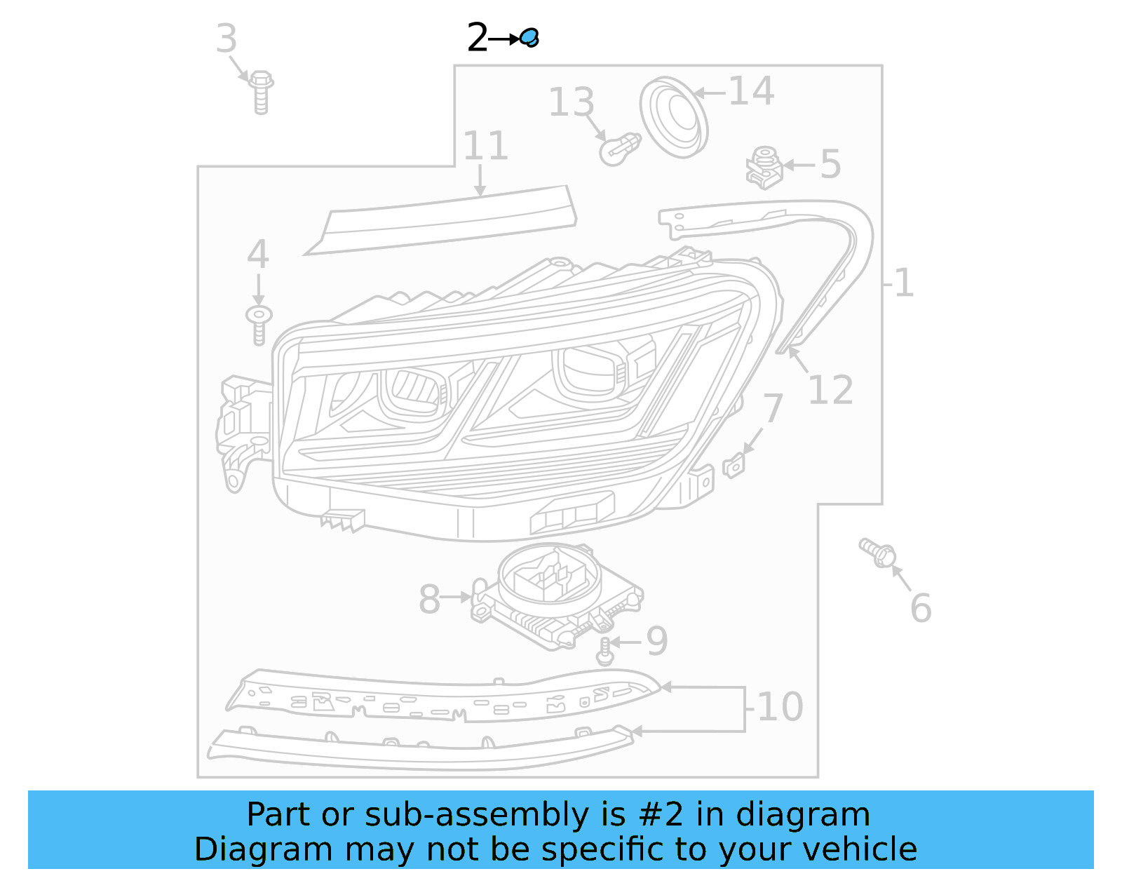 Headlamp Assembly Cap 3CM-941-041 - View 6