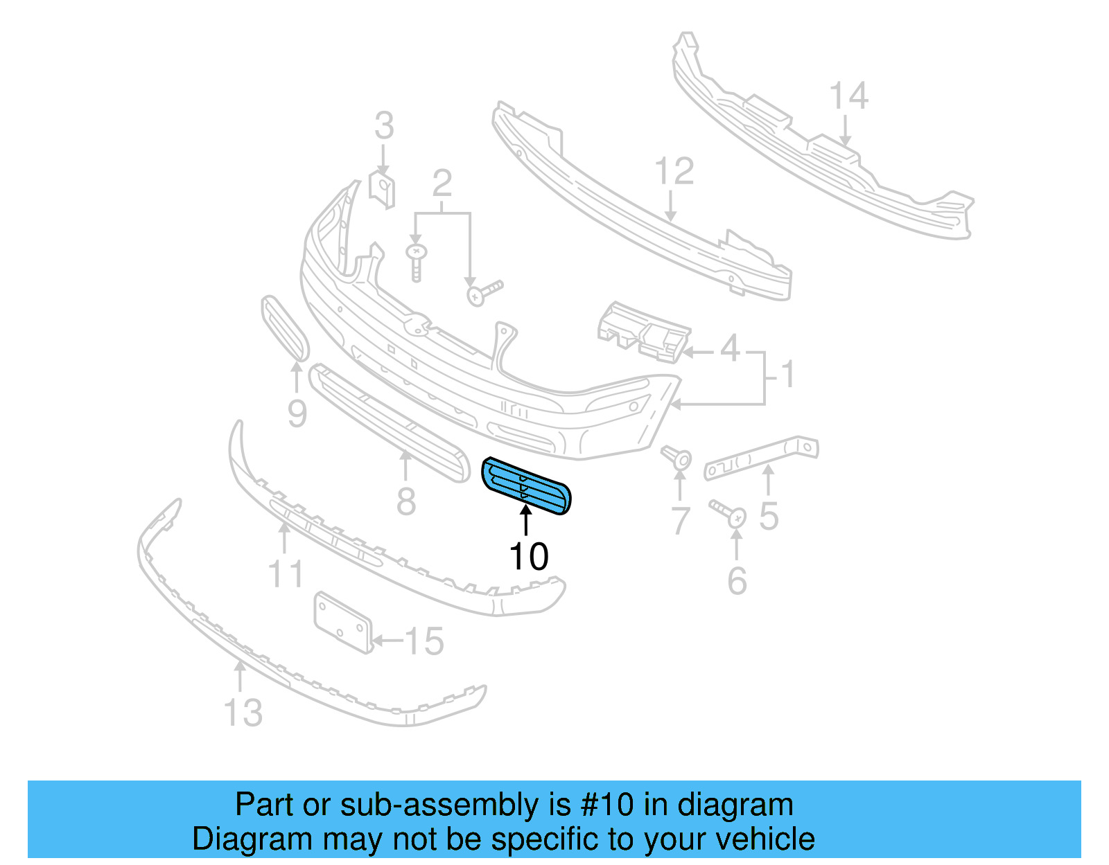 Air Grille 1J0-853-665-B-B41 - View 7