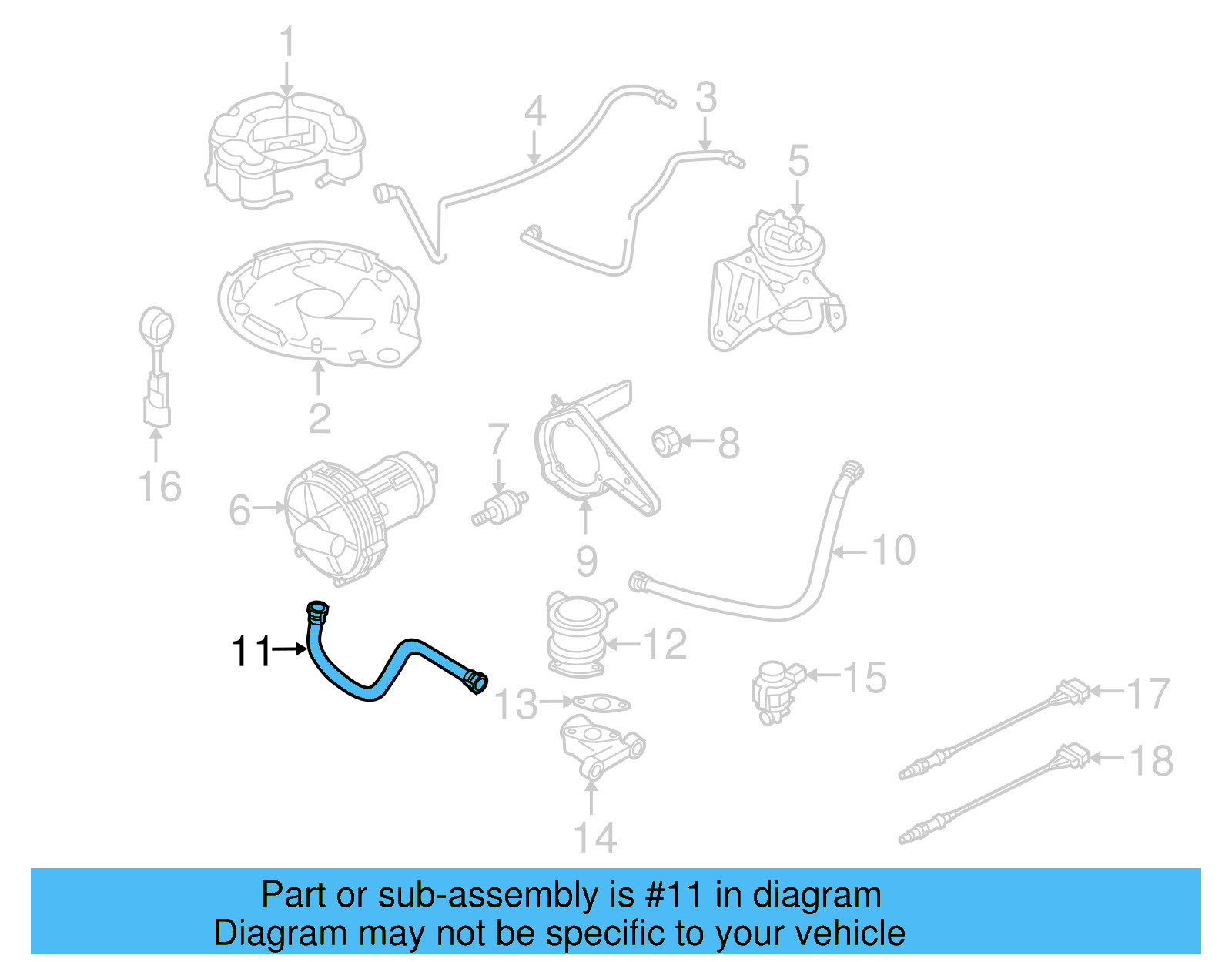 Connector Tube 1K0-131-128-D - View 3