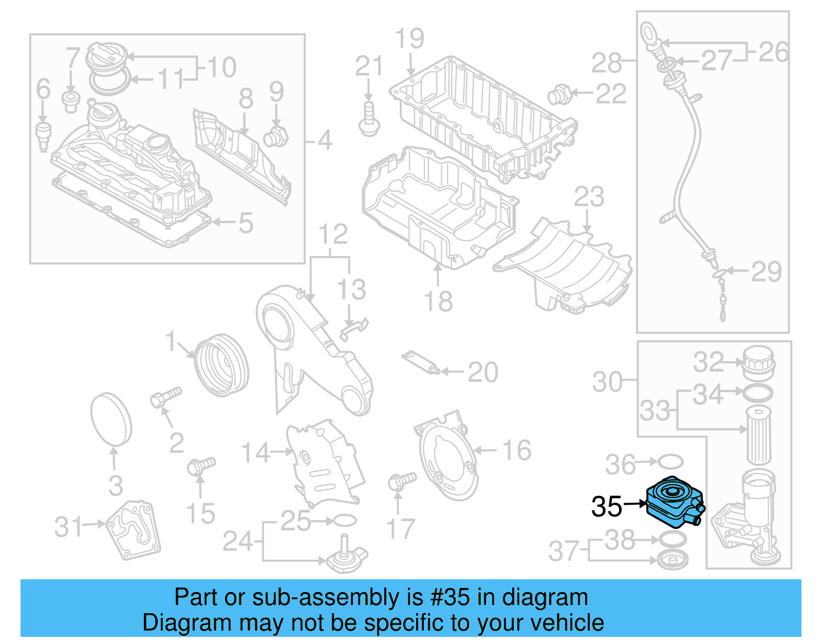 Oil Cooler 038-117-021-E - View 21
