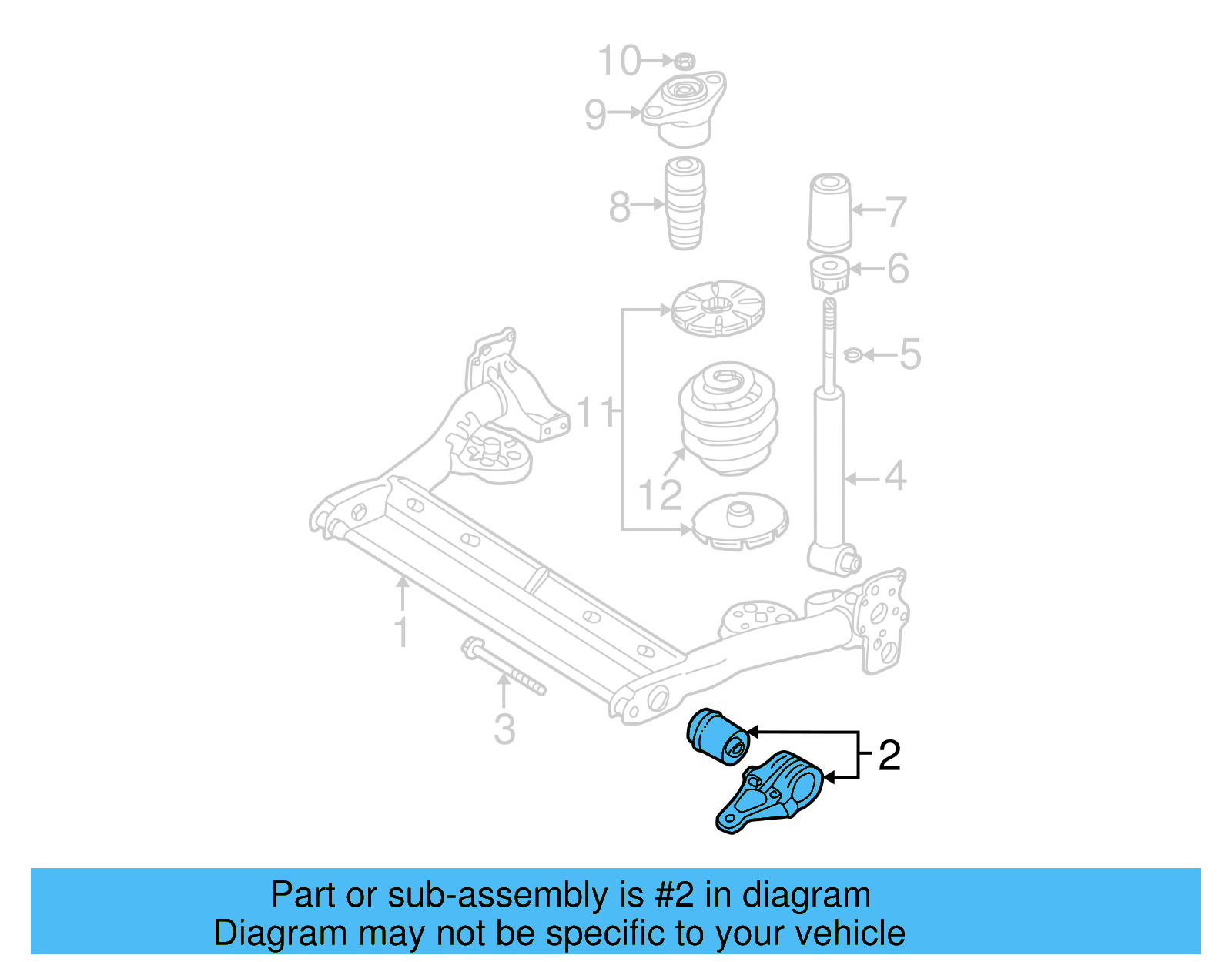 Axle Beam Bracket 4B0-501-521-E - View 4