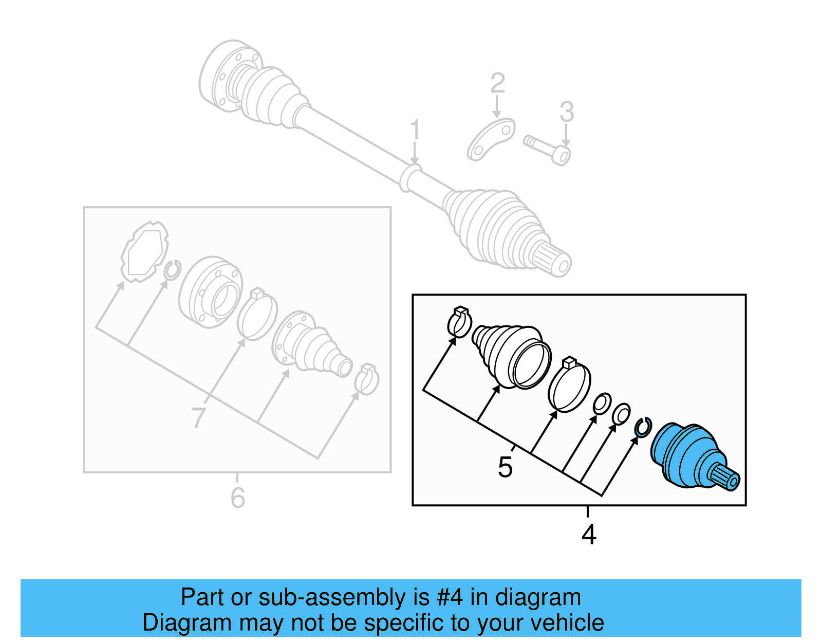 Outer Joint Assembly 8V0-598-099-X - View 16