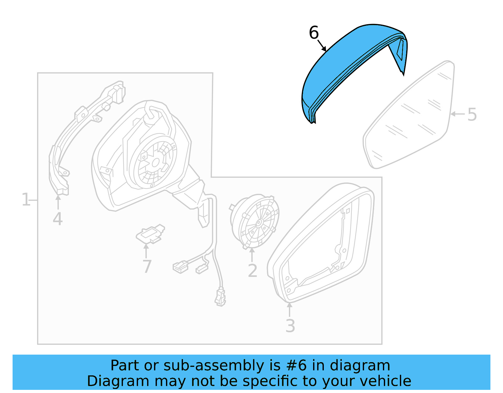 Mirror Cover 2GJ-857-537-9B9 - View 4