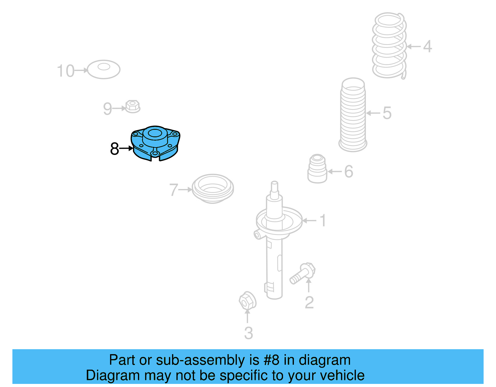 Strut Mount 1K0-412-331-B - View 21