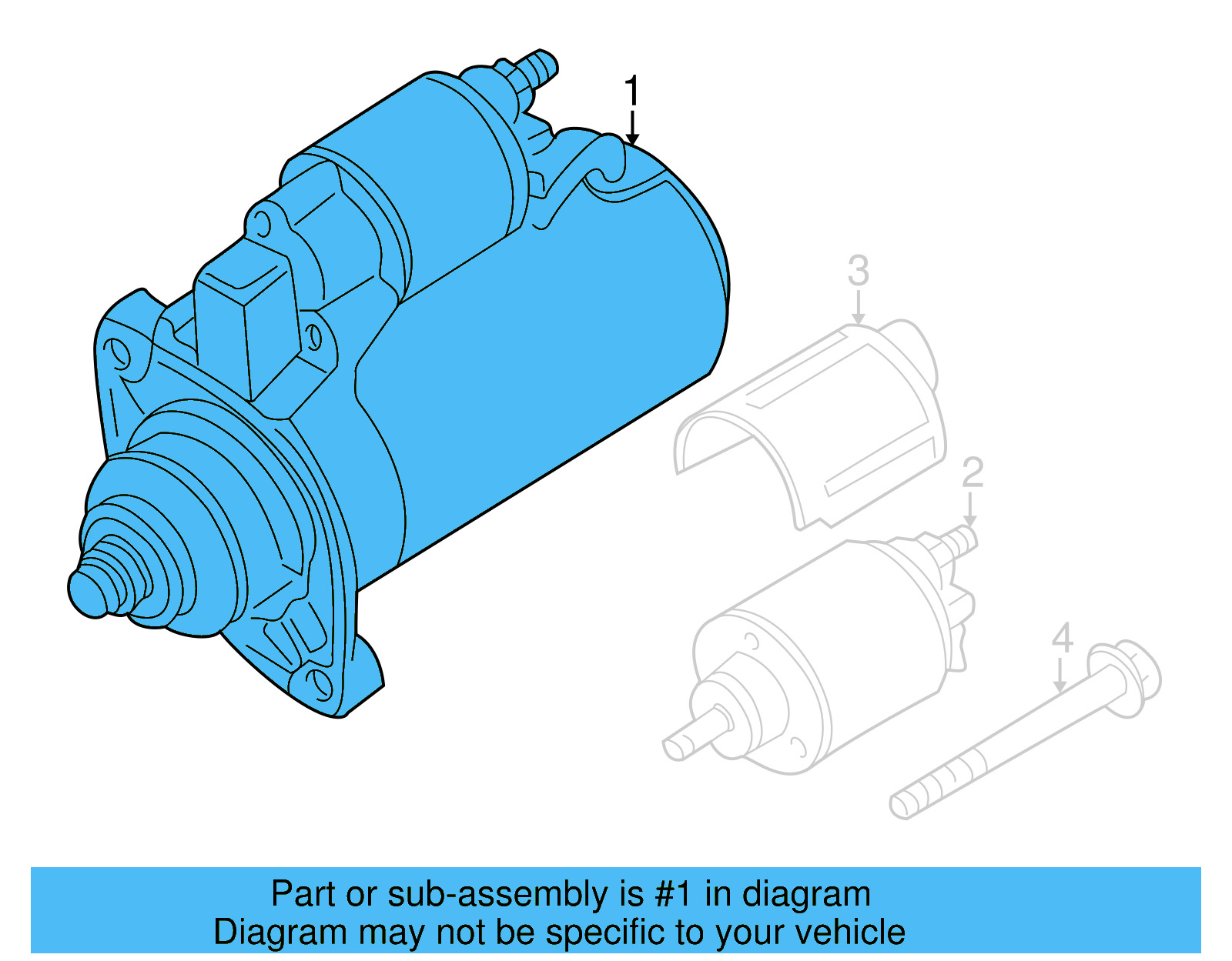 Starter Motor 06B-911-023-X - View 4