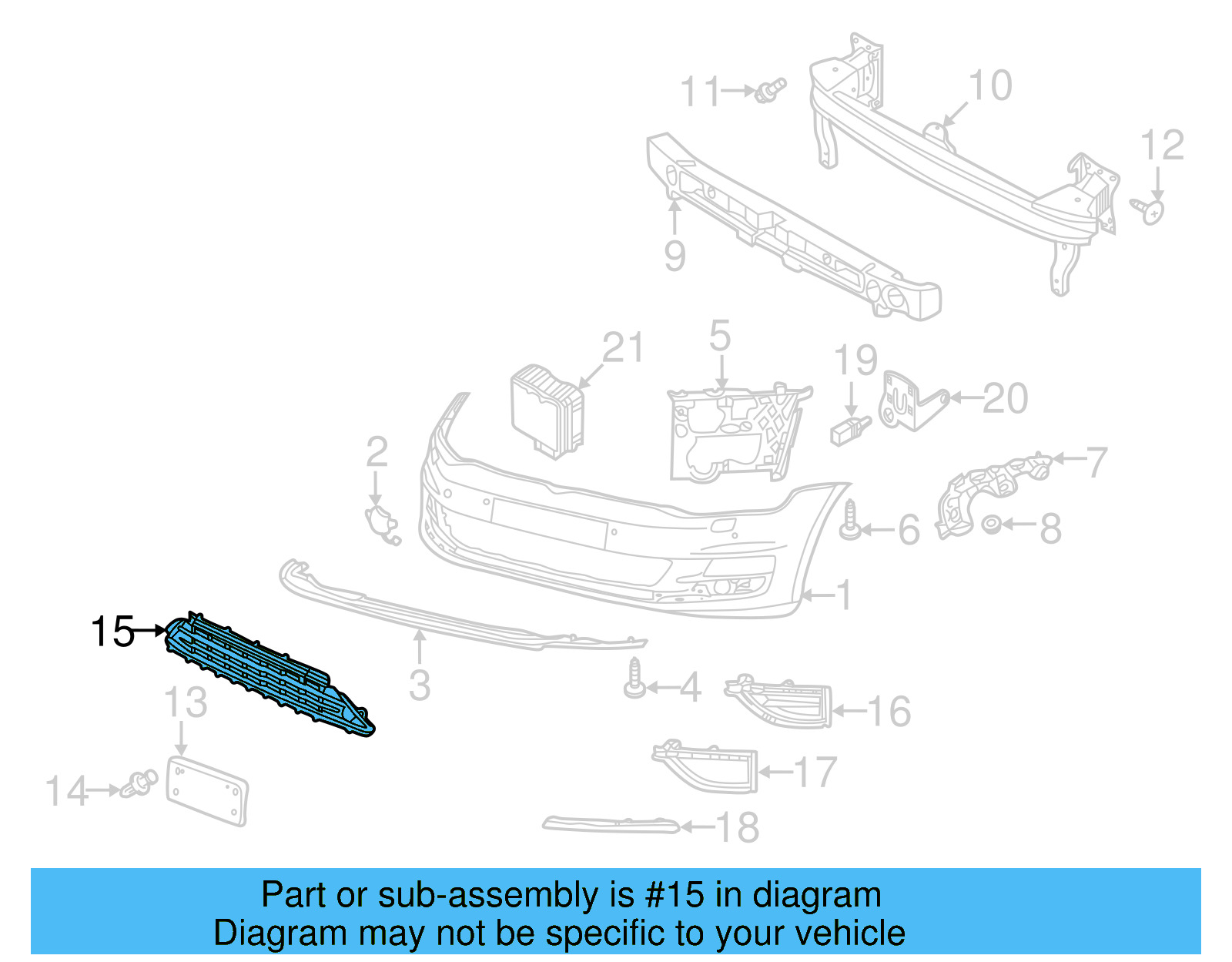 Center Grille 5GM-853-671-C-RYP - View 17