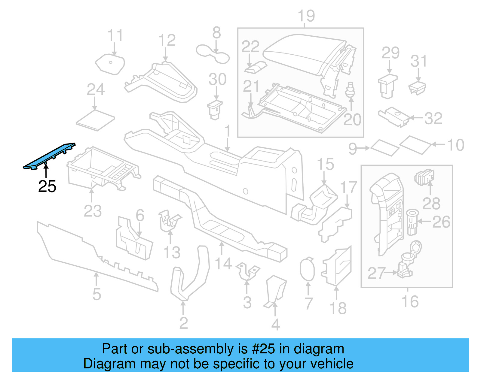 Console Lid 5C7-857-367-82V - View 15