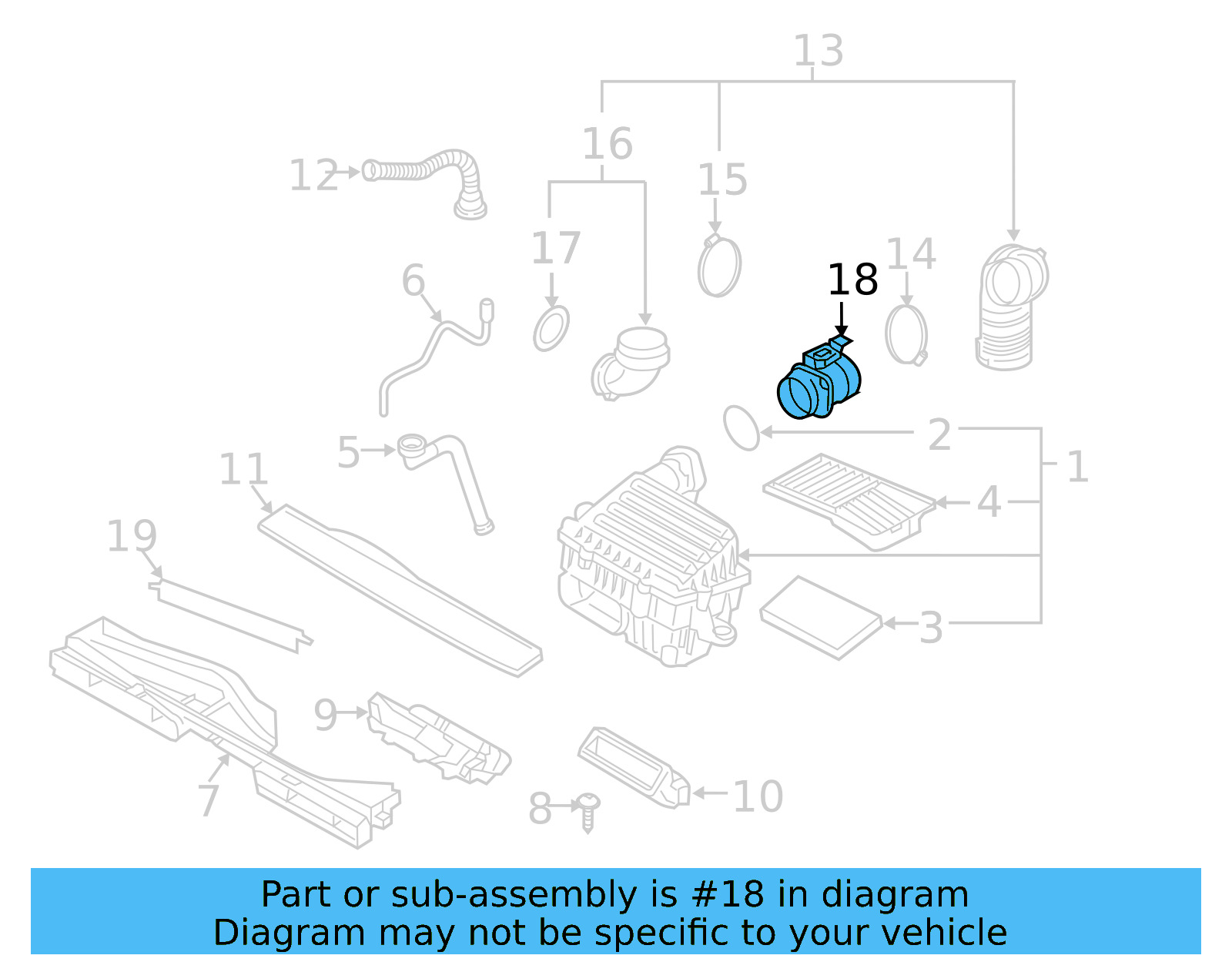 Mass Air Flow Sensor 04L-906-461-B - View 14