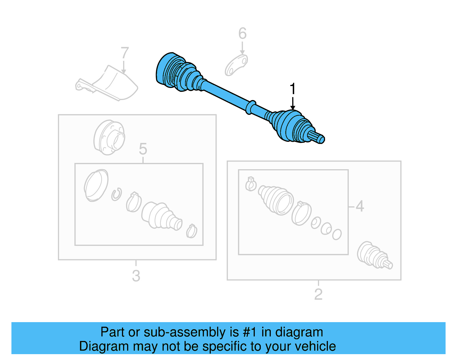 Axle Assembly 1K0-407-272-TS - View 4