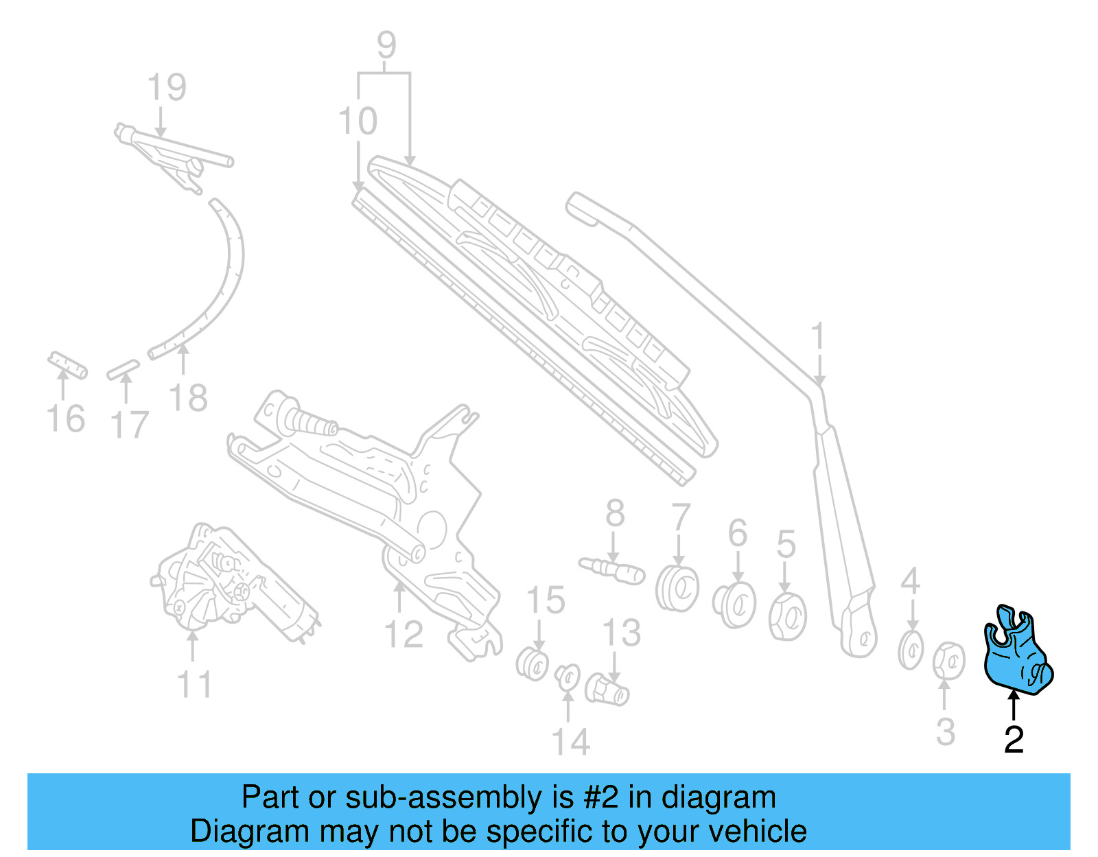 Wiper Arm Cap 3A0-955-435 - View 10
