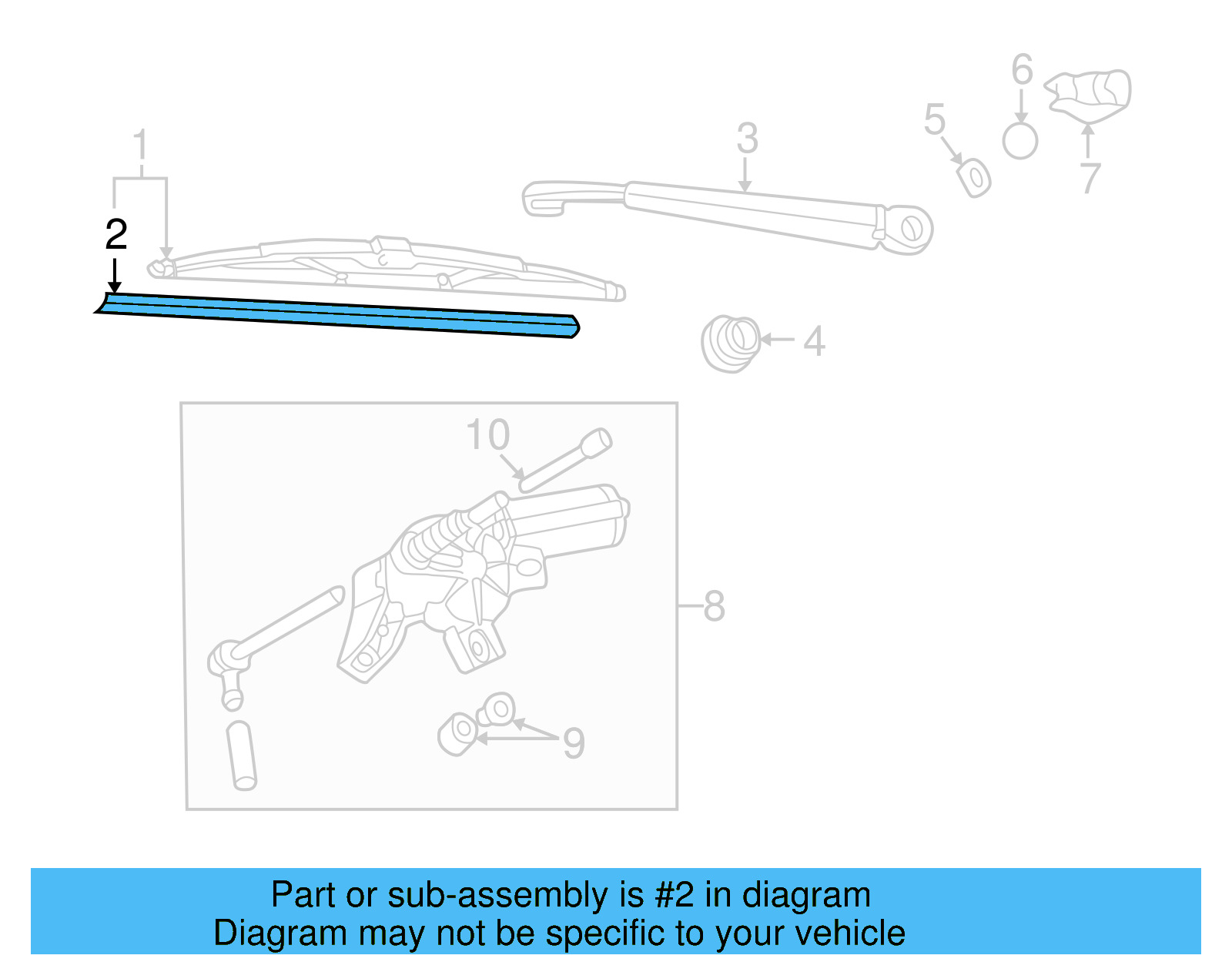 Windshield Wiper Blade Refill 1J0-955-429-A - View 10