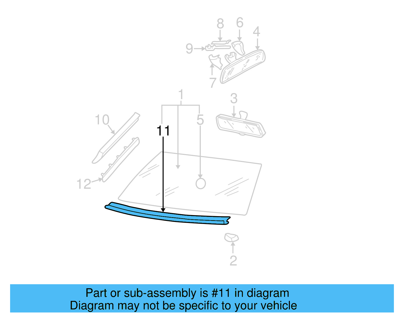 Reveal Molding 3B0-853-306 - View 9