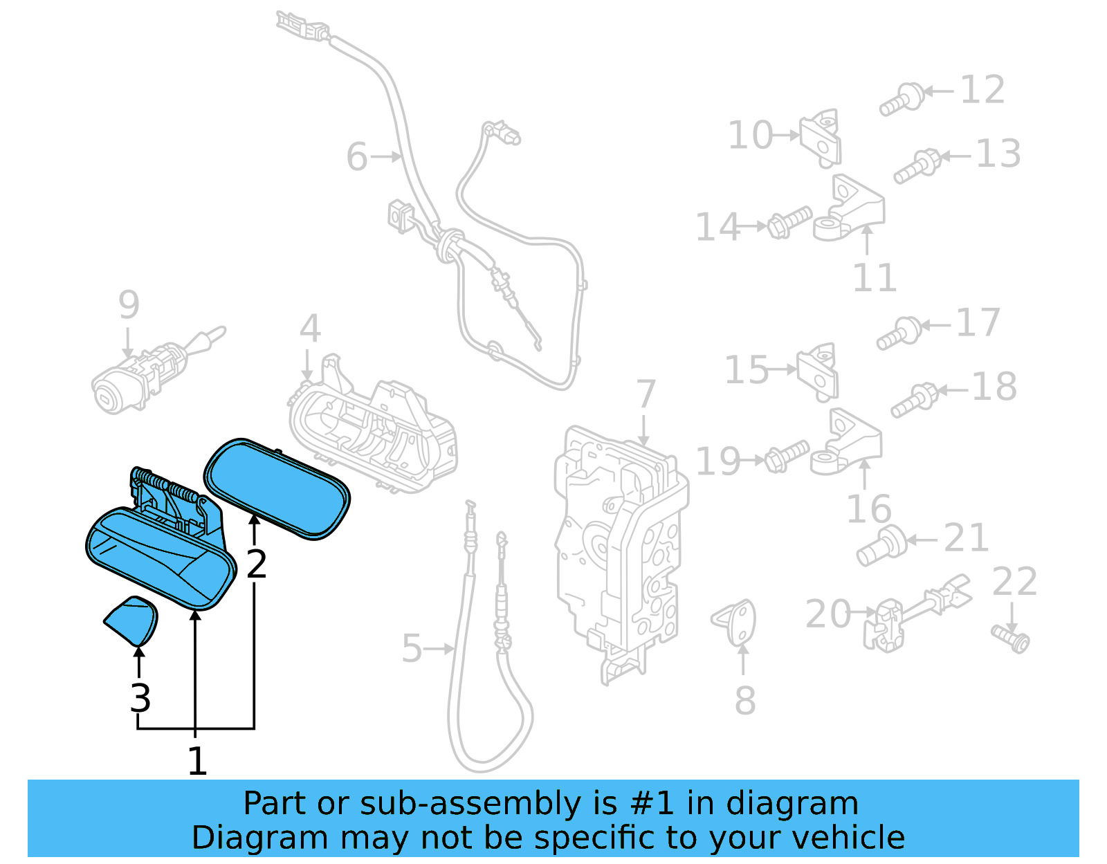 Handle, Outside 11A-837-206-CB-GRU - View 4