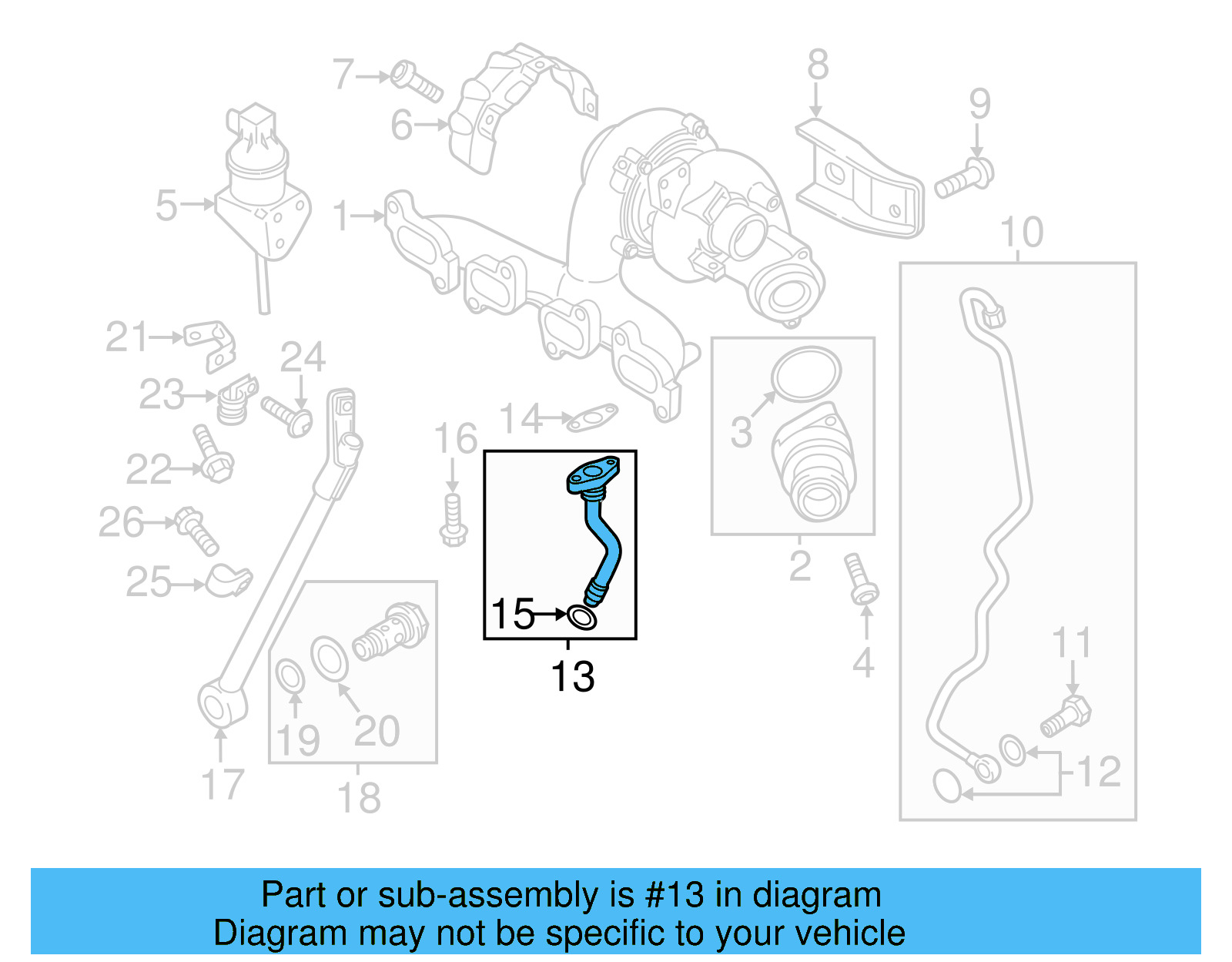 Oil Inlet Line 03L-145-771-AN - View 8