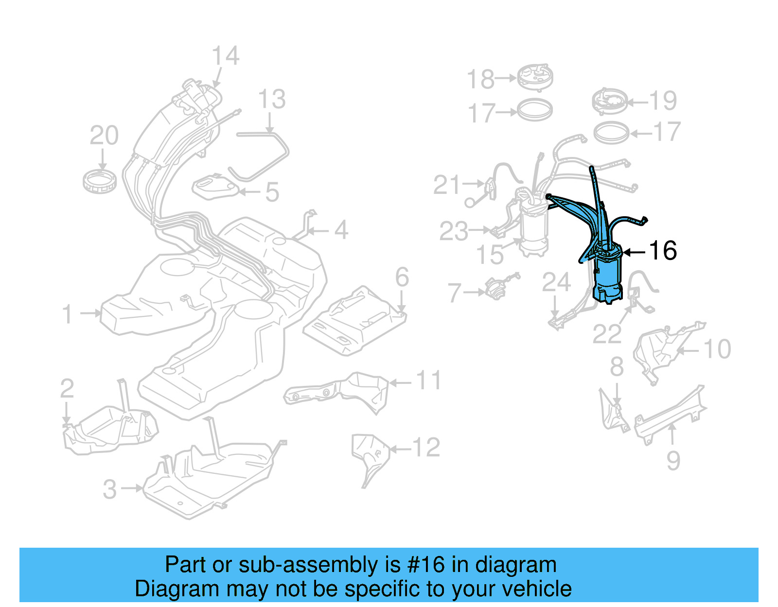 Fuel Pump Assembly 7L6-919-087-F - View 8