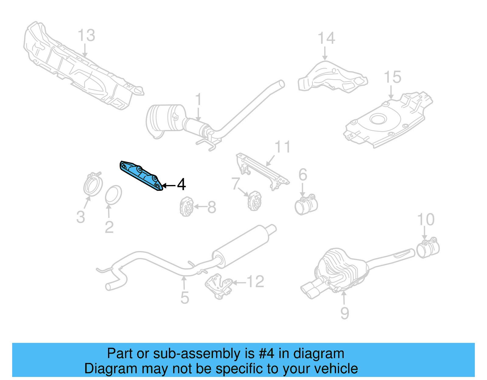 Converter & Pipe Mount Bracket 1K0-253-144-AD - View 5