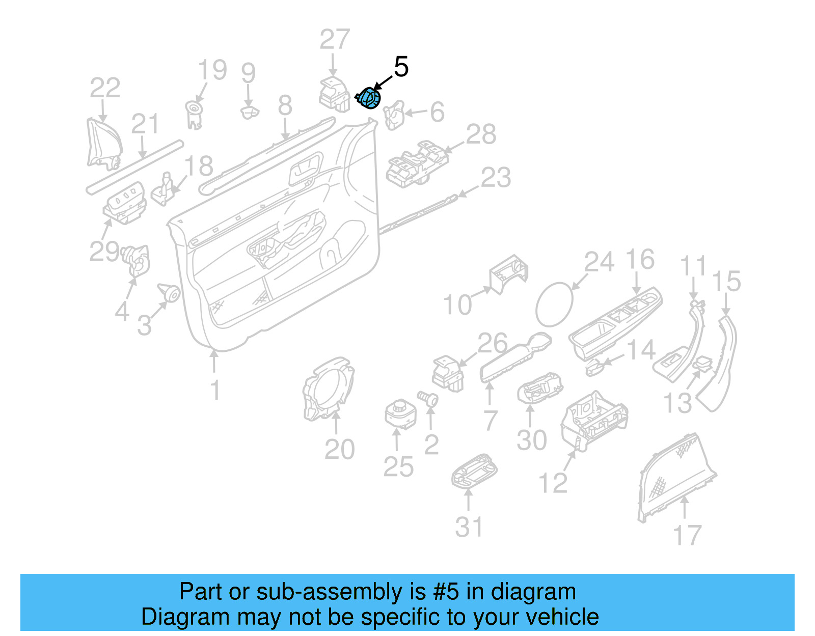Door Trim Panel Retainer 6Q0-868-297 - View 37