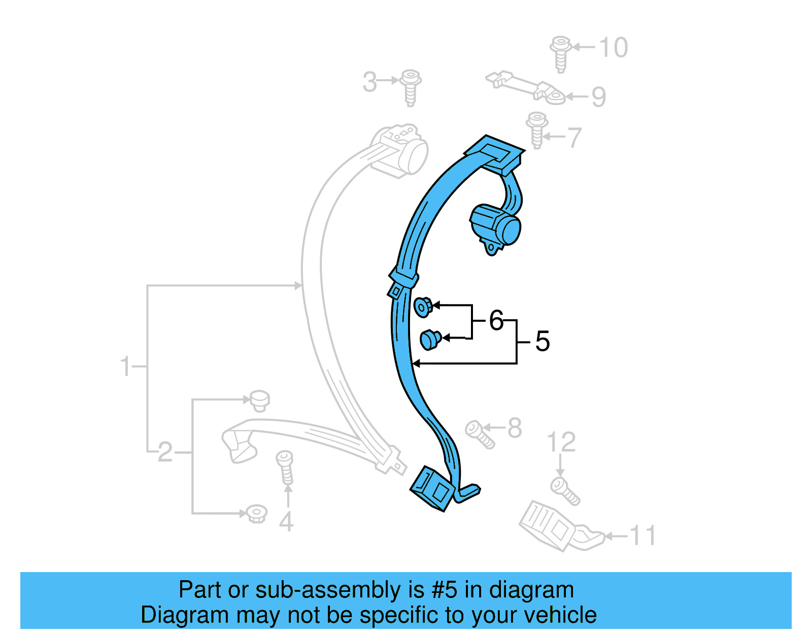 Lap & Shoulder Belt 561-857-807-E-RAA - View 9