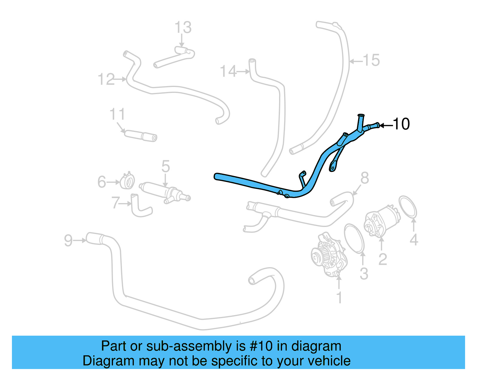 Water Pipe 021-121-050-C - View 4