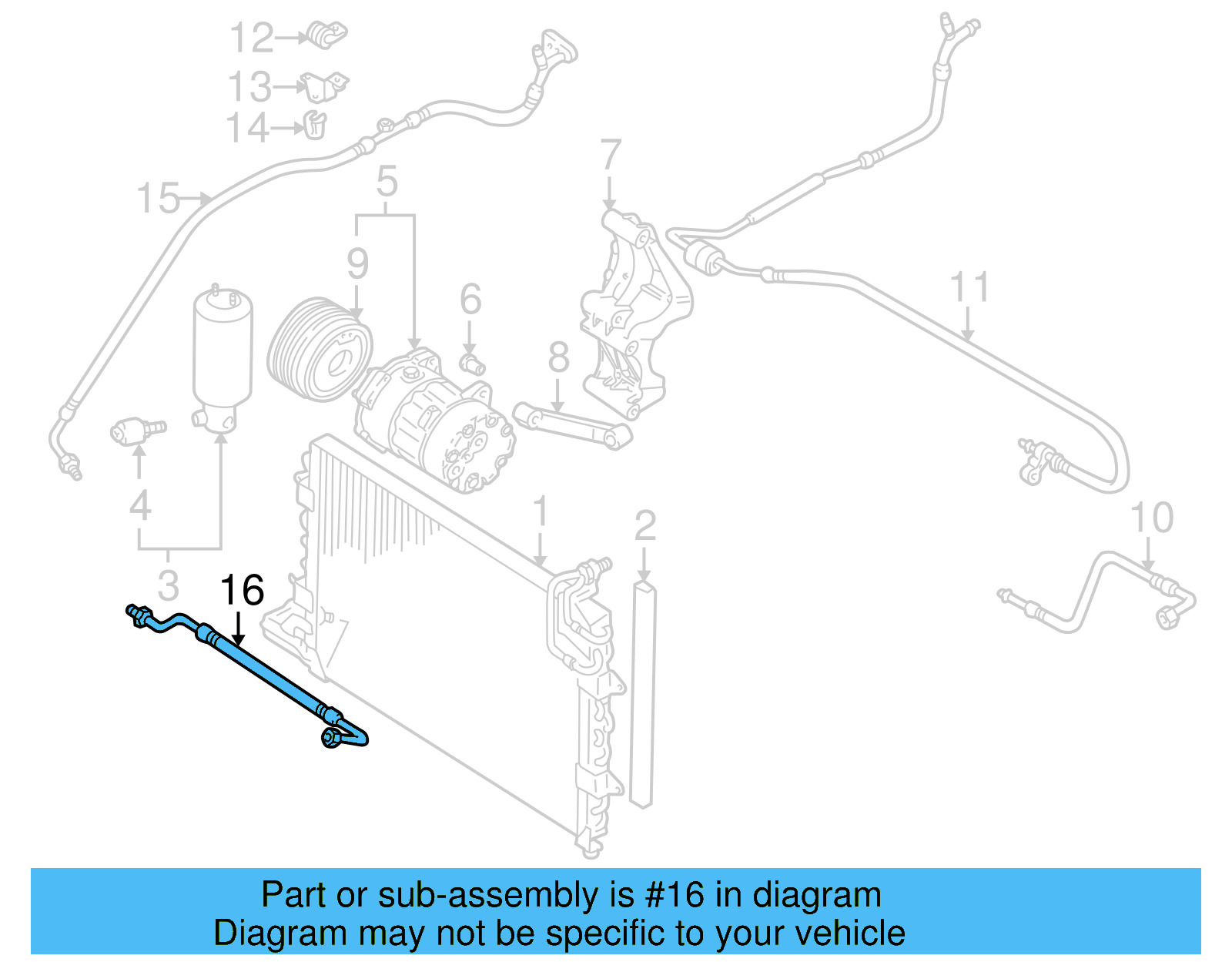 A/C Refrigerant Liquid Hose 1HM-820-739-A - View 6