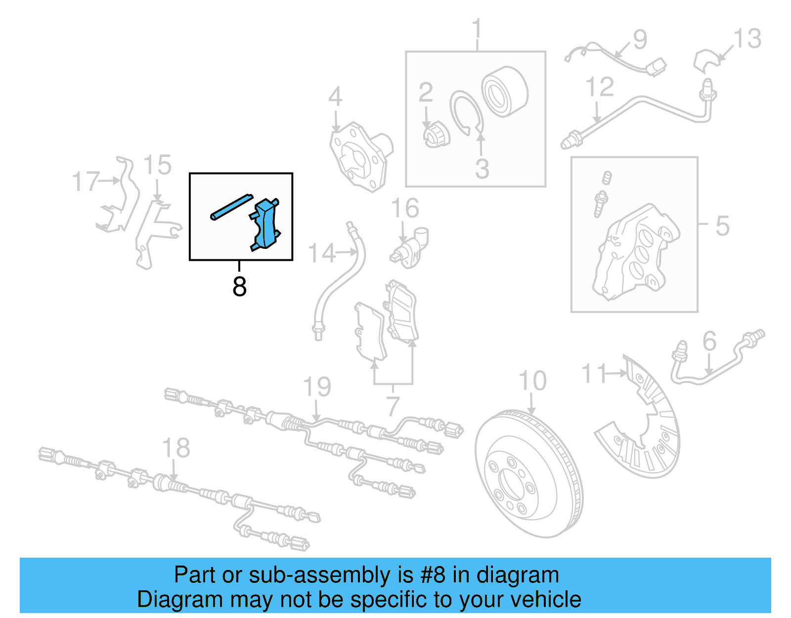 Brake Pads Mount Kit 7L0-698-269-A - View 10