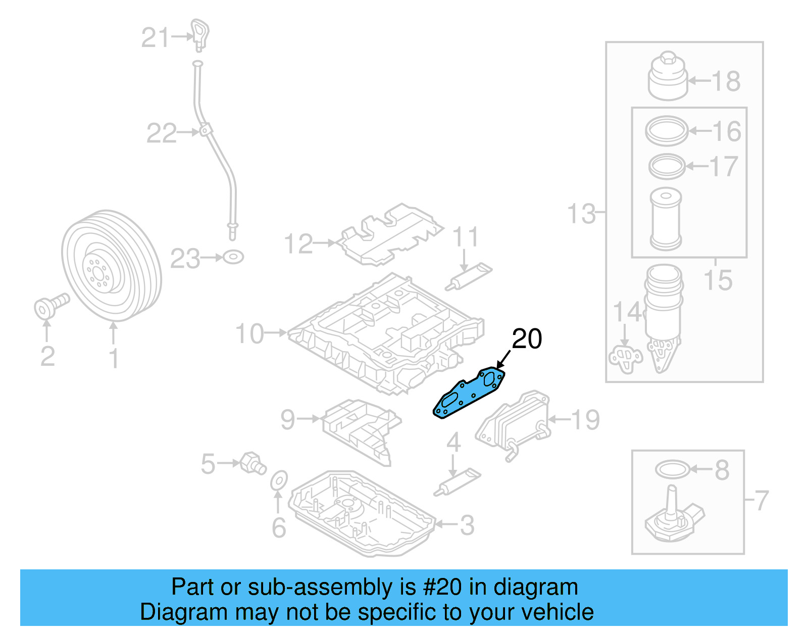Oil Cooler Gasket 06E-117-070-J - View 15
