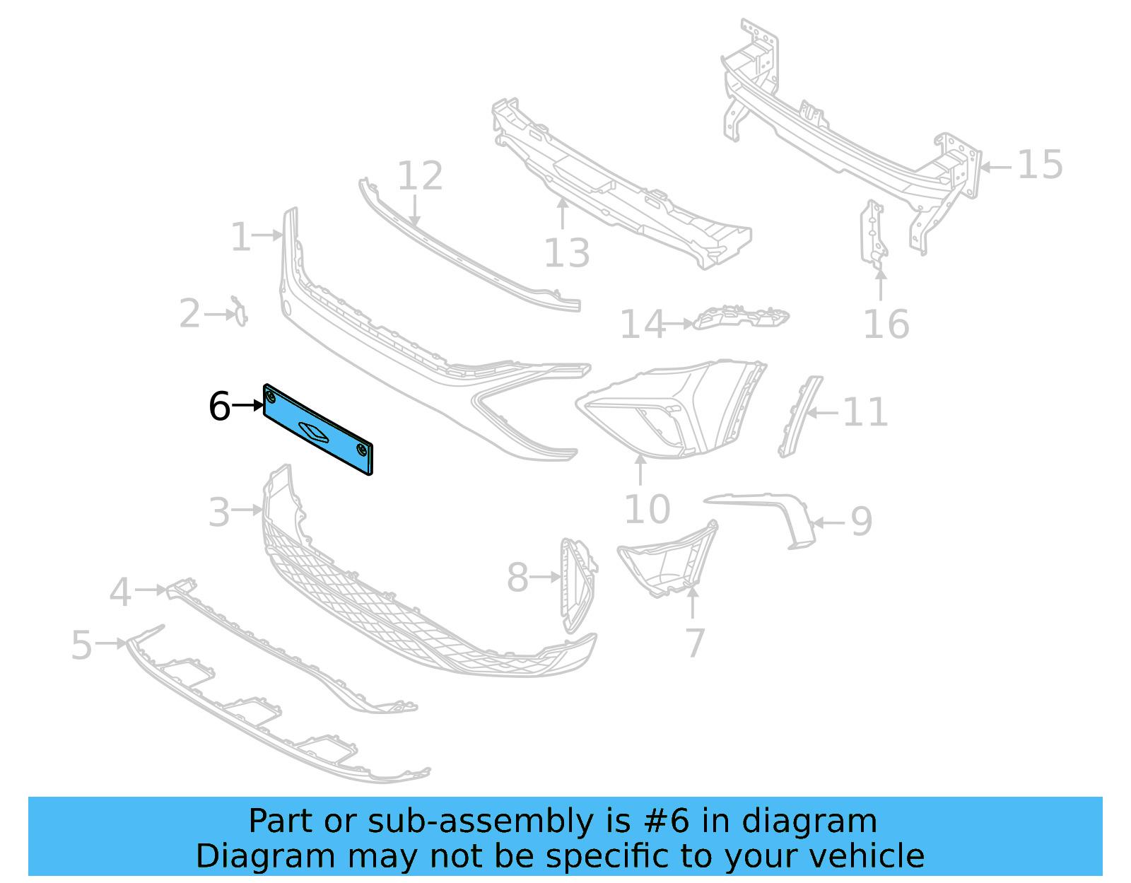 License Bracket 2GJ-807-287-D-9B9 - View 4