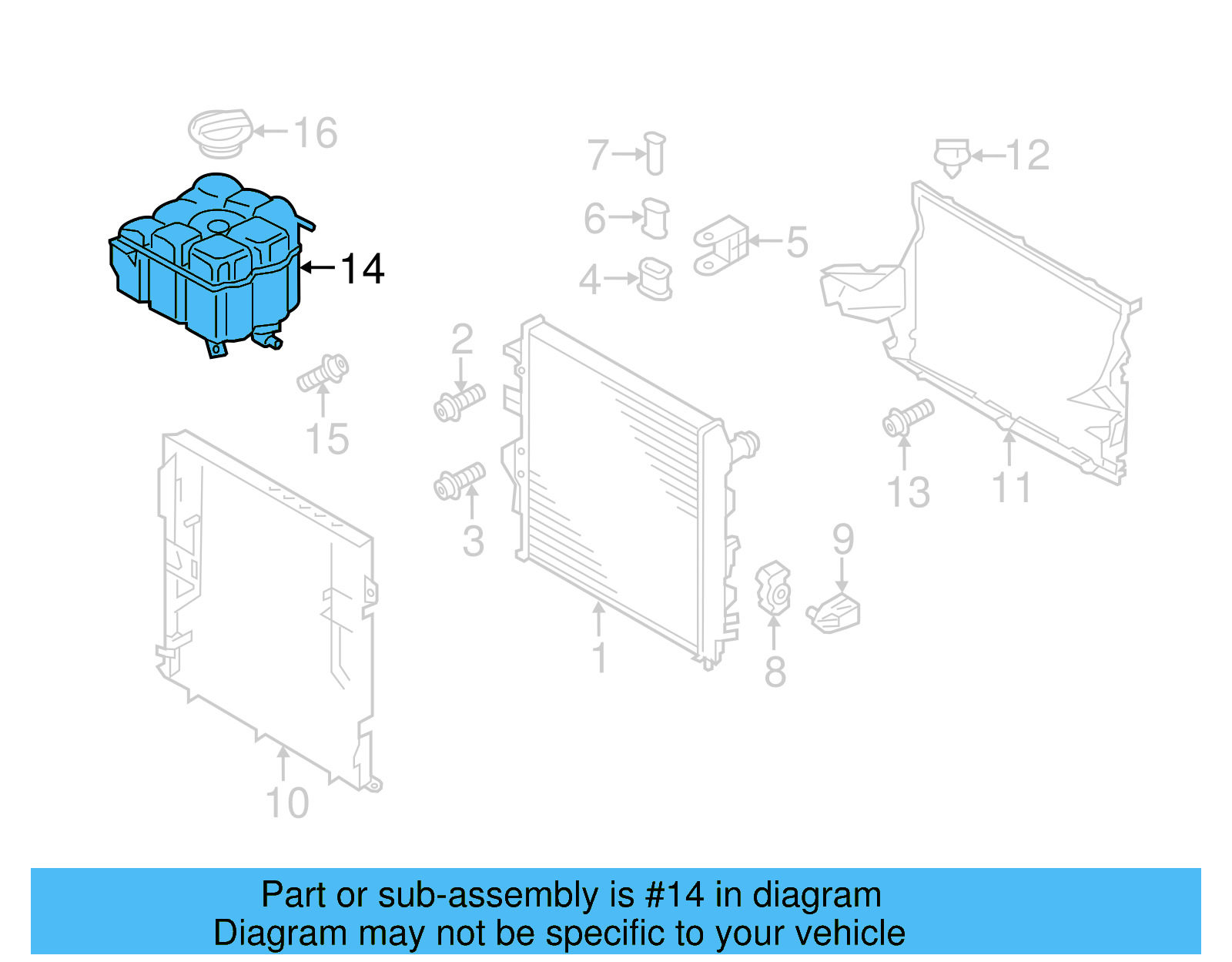 Expansion Tank 7P0-121-407-B - View 8