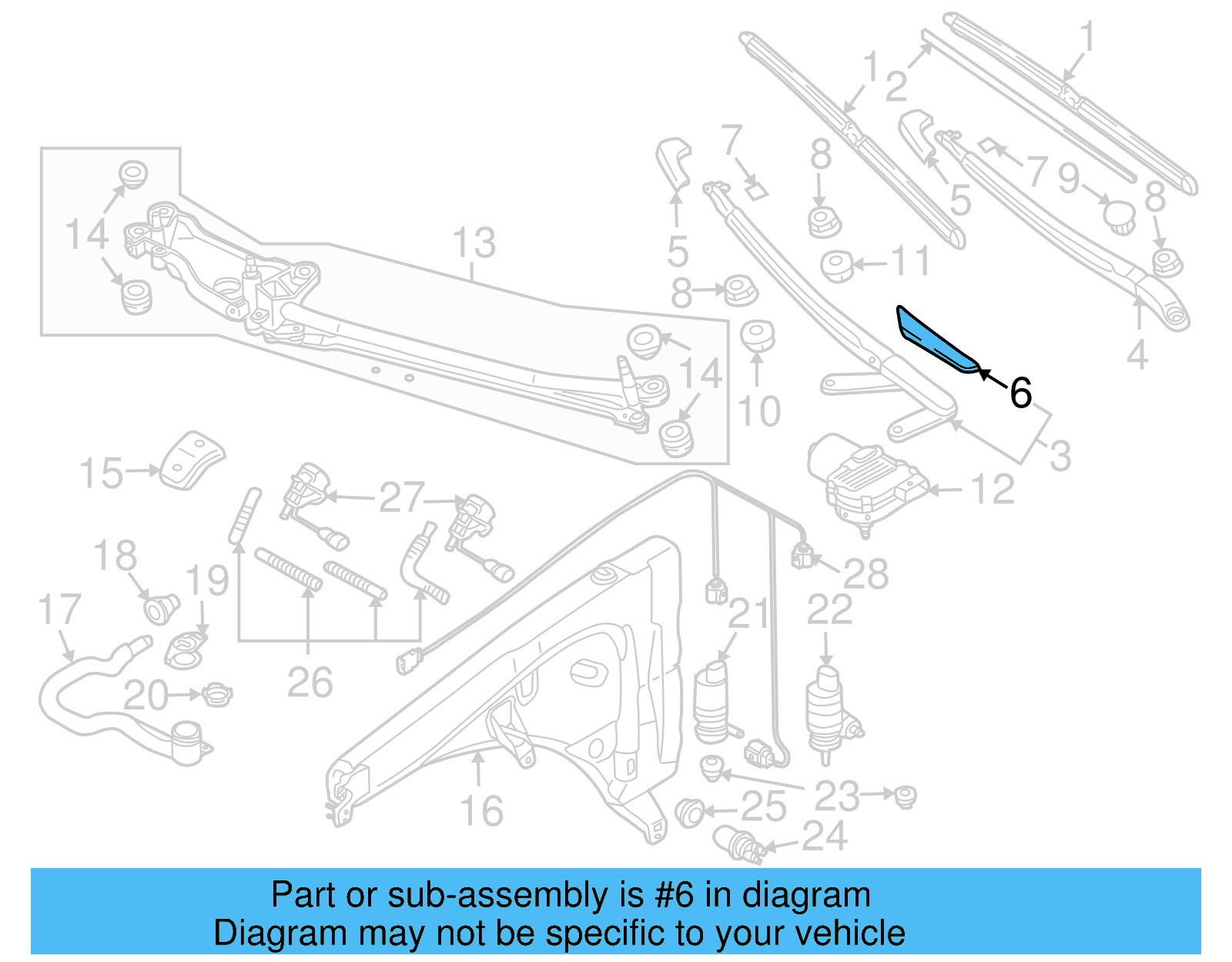 Wiper Arm Cover 7L0-955-205-F - View 4