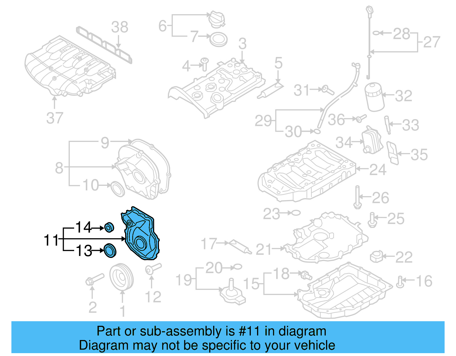 Front Cover 06K-109-210-AF - View 20